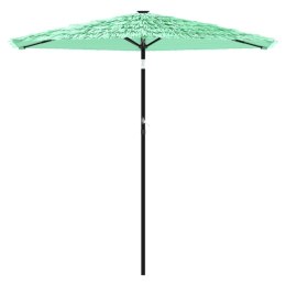 Parasol ogrodowy na stalowym słupku, zielony, 268x268x226 cm