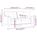 2-osobowa sofa z poduszkami, cappuccino, 120 cm, sztuczna skóra