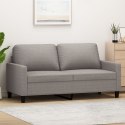 Sofa 2-osobowa, kolor taupe, 140 cm, tapicerowana tkaniną