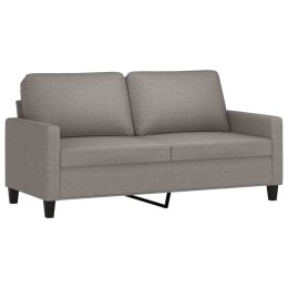 Sofa 2-osobowa, kolor taupe, 140 cm, tapicerowana tkaniną