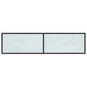 Szafka pod TV, biały marmur, 160x40x40,5 cm, szkło hartowane