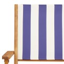 Składane krzesła ogrodowe, 6 szt, niebiesko-biała tkanina