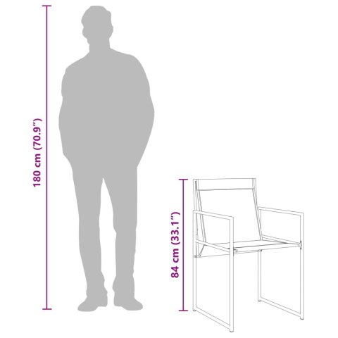 17-częściowy zestaw mebli ogrodowych, czarny, textilene