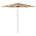 Parasol ogrodowy na stalowym słupku, brązowy, 223x223x213 cm