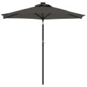 Parasol ogrodowy na stalowym słupku, antracyt, 225x225x212 cm