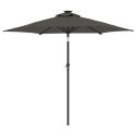 Parasol ogrodowy na stalowym słupku, antracyt, 225x225x212 cm