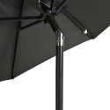 Parasol ogrodowy na stalowym słupku, antracyt, 225x225x212 cm