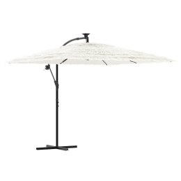 Parasol ogrodowy na stalowym słupku, biały, 269x269x235 cm