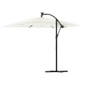 Parasol ogrodowy na stalowym słupku, biały, 269x269x235 cm