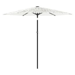 Parasol ogrodowy na stalowym słupku, biały, 268x268x226 cm