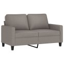 Sofa 2-osobowa, kolor taupe, 120 cm, tapicerowana tkaniną