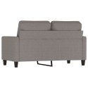 Sofa 2-osobowa, kolor taupe, 120 cm, tapicerowana tkaniną