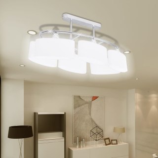 Lampa sufitowa z kloszami elipsoidalnymi, 4 szt, E14