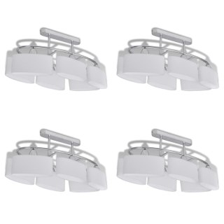 Lampa sufitowa z kloszami elipsoidalnymi, 4 szt, E14