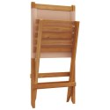 Składane krzesła ogrodowe, 6 szt, tkanina taupe i drewno