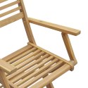 Składane krzesła ogrodowe, 8 szt, 54,5x61,5x86,5 cm, akacja
