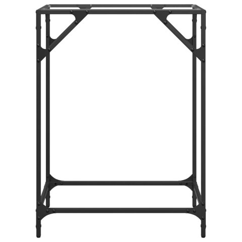 Stolik konsolowy z przezroczystym, szklanym blatem, 60x35x81 cm