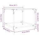 Stoliki kawowe ze szklanym blatem, 2 szt, 50x50x40 cm, stal