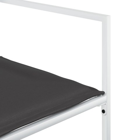 11-częściowy zestaw mebli ogrodowych z poduszkami, biały, textilene