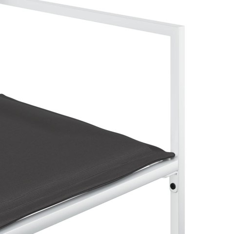 11-częściowy zestaw mebli ogrodowych z poduszkami, biały, textilene