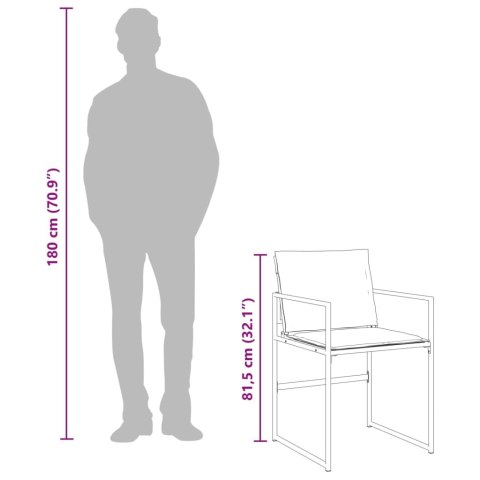 17-częściowy zestaw mebli ogrodowych z poduszkami, biały, textilene