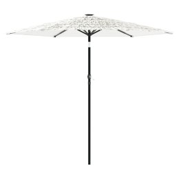 Parasol ogrodowy na stalowym słupku, biały, 223x223x213 cm