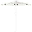 Parasol ogrodowy na stalowym słupku, biały, 223x223x213 cm