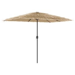 Parasol ogrodowy na stalowym słupku, brązowy, 300x200x250 cm