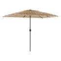 Parasol ogrodowy na stalowym słupku, brązowy, 300x200x250 cm