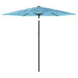 Parasol ogrodowy na stalowym słupku, niebieski, 223x223x213 cm