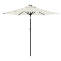 Parasol ogrodowy na stalowym słupku, biały, 225x225x212 cm