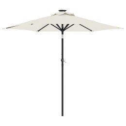 Parasol ogrodowy na stalowym słupku, biały, 225x225x212 cm