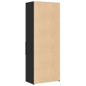 Wysoka szafka, czarna, 70x42,5x185 cm, materiał drewnopochodny