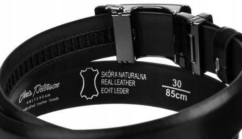 Skórzany pasek męski z klamrą automatyczną Lumarko!