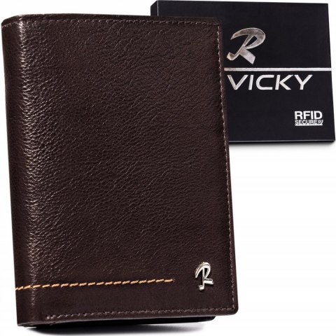 Pionowy portfel męski ze skóry naturalnej Lumarko!