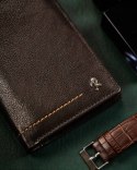 Pionowy portfel męski ze skóry naturalnej Lumarko!