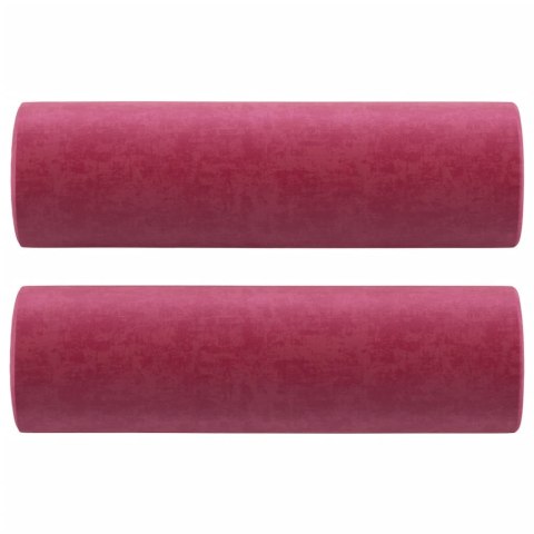 2-osobowa sofa z poduszkami, winna czerwień, 120 cm, aksamit Lumarko!