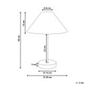Lampa stołowa pleciona beżowa z czarnym MOMBA
