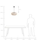 Lampa wisząca bambusowa naturalna LIMBANG