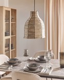 Lampa wisząca z trawy morskiej naturalna KELAKAS