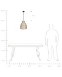 Lampa wisząca z trawy morskiej naturalna KELAKAS