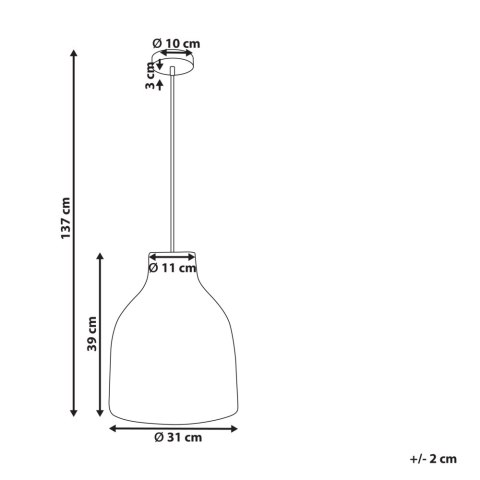Lampa wisząca z trawy morskiej naturalna KELAKAS