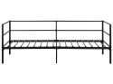 Łóżko metalowe 90 x 200 cm czarne BATTUT Lumarko!