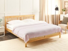 Narzuta na łóżko bawełniana 150 x 200 cm różowa HALPOLA Lumarko!