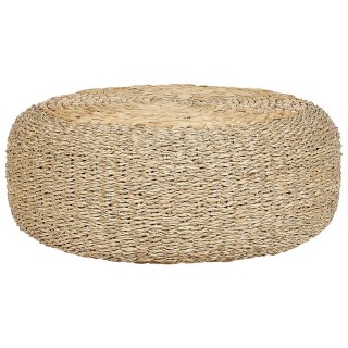Puf pleciony ⌀ 50 cm jasny BACKAN