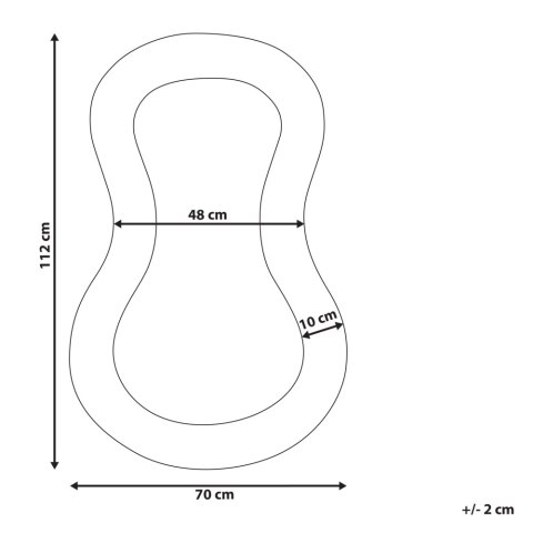 Boucle Lustro ścienne 112 cm Różowy PLANCHEZ