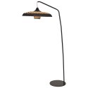 Lampa podłogowa pleciona czarna KALOMO