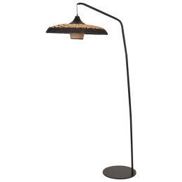 Lampa podłogowa pleciona czarna KALOMO