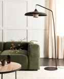Lampa podłogowa pleciona czarna KALOMO