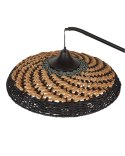 Lampa podłogowa pleciona czarna KALOMO